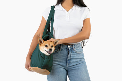 Plush Pup Carrier—Green