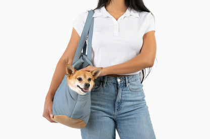Plush Pup Carrier—Light Blue