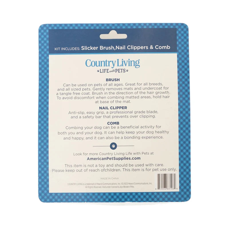 Essential 3-Piece Dog Grooming Kit for Clean, Happy Pets