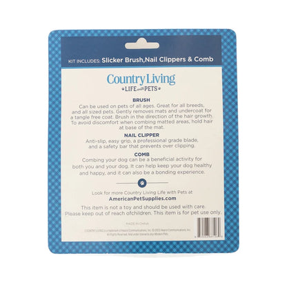 Essential 3-Piece Dog Grooming Kit for Clean, Happy Pets