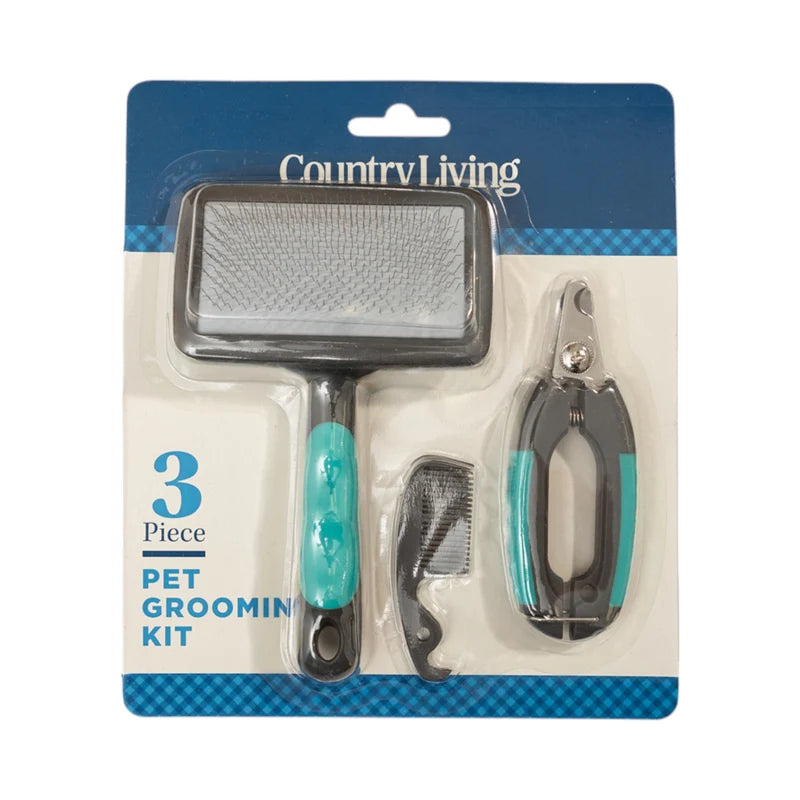 Essential 3-Piece Dog Grooming Kit for Clean, Happy Pets