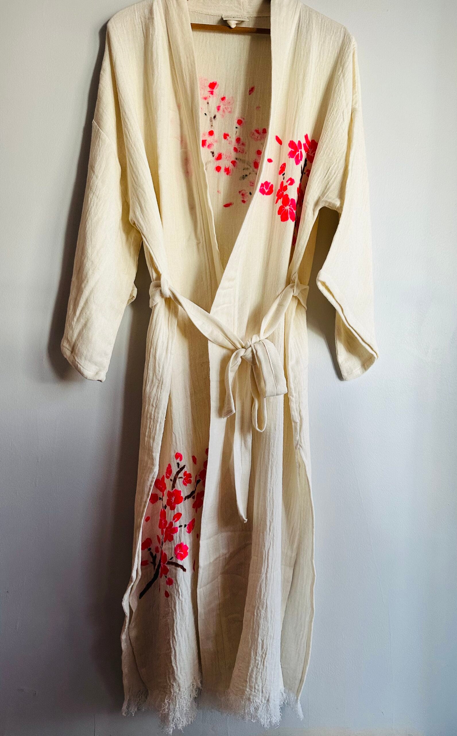 Hand-painted Oversized Kimono | Ivory