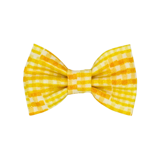 Lemon Gingham Bow