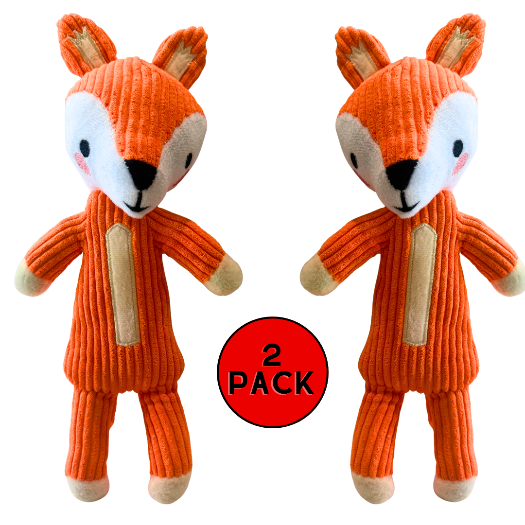 Woodland Animals Dog Plush Toy with Squeakers