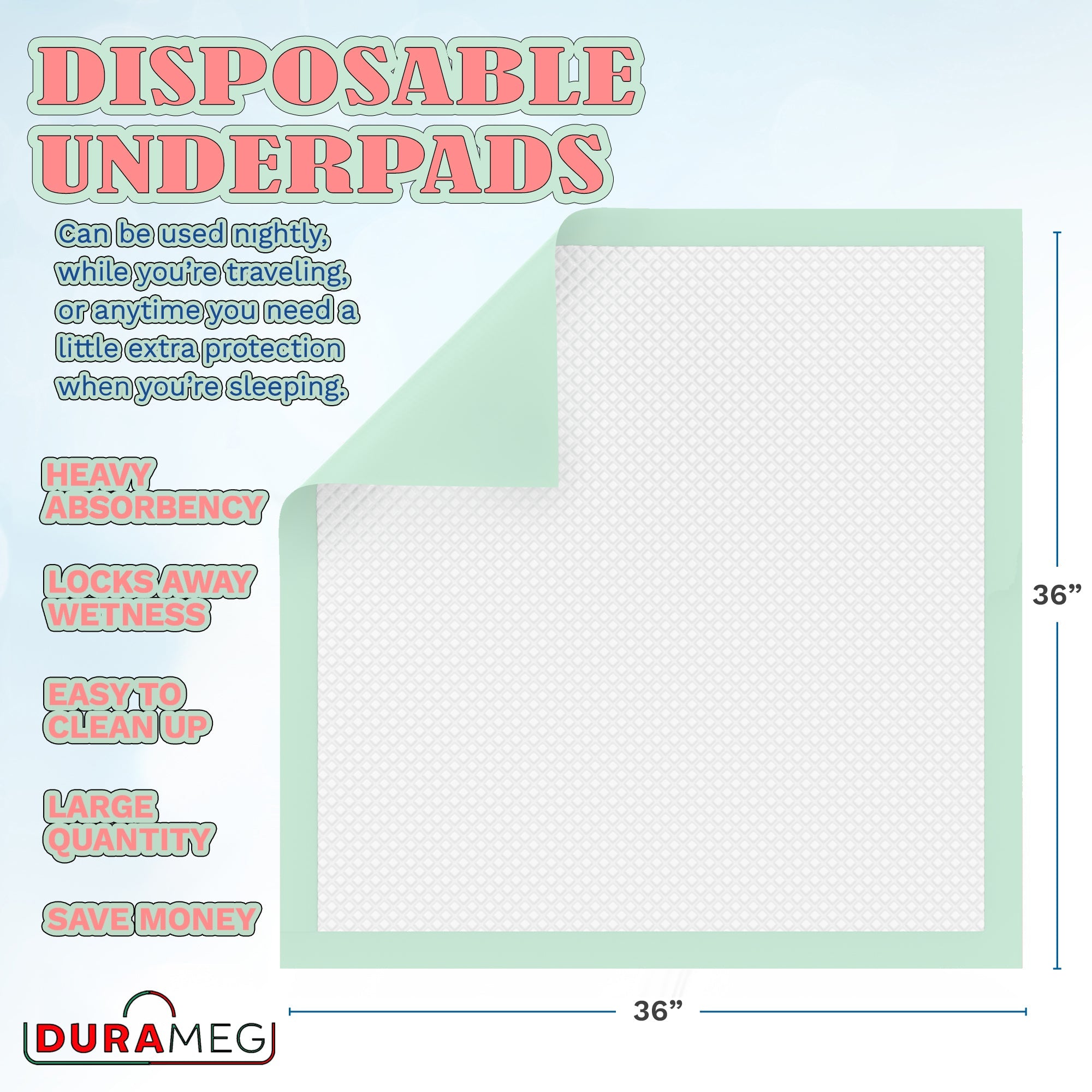Chucks Pads Disposable Underpads | 36