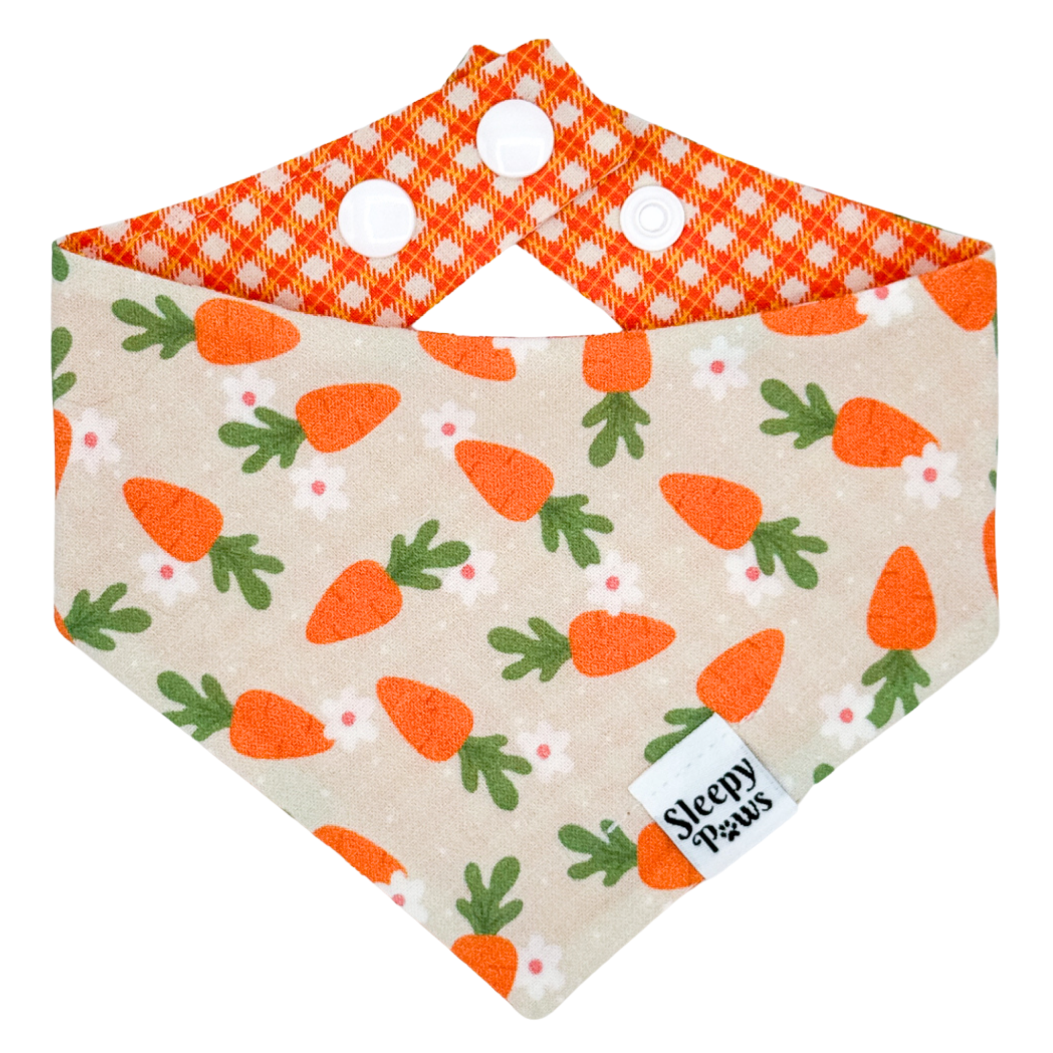 Floral Carrots Pet Bandana