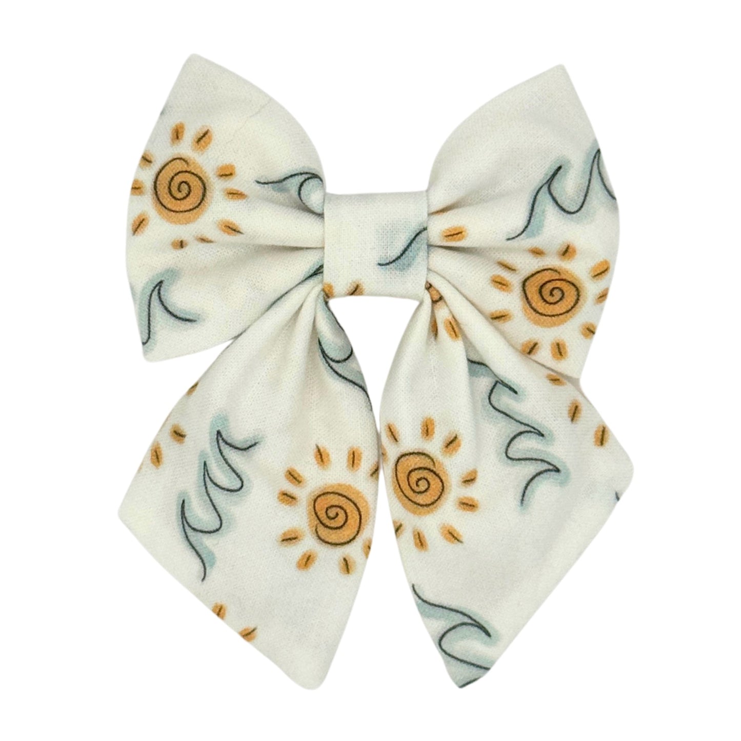 Minimal Beach Waves Sailor Bow