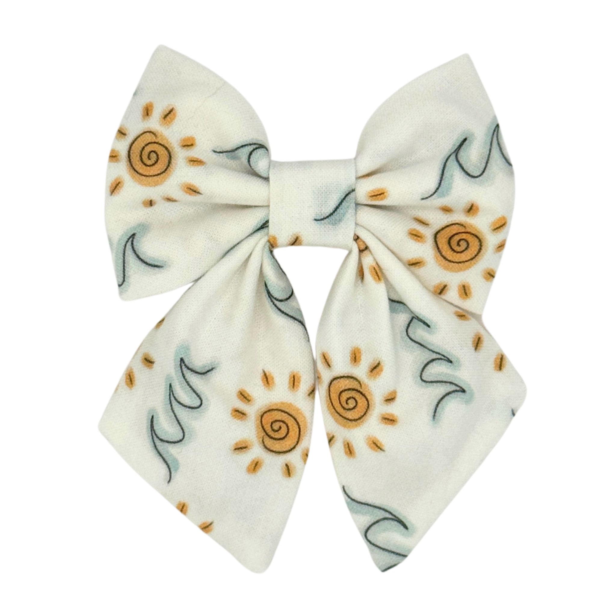 Minimal Beach Waves Sailor Bow
