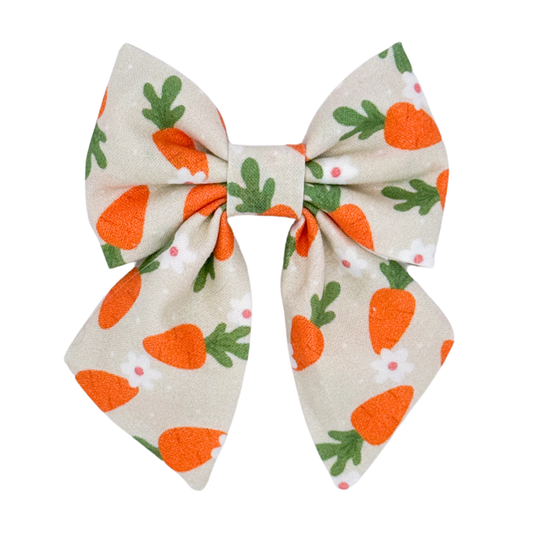 Floral Carrots Sailor Bow