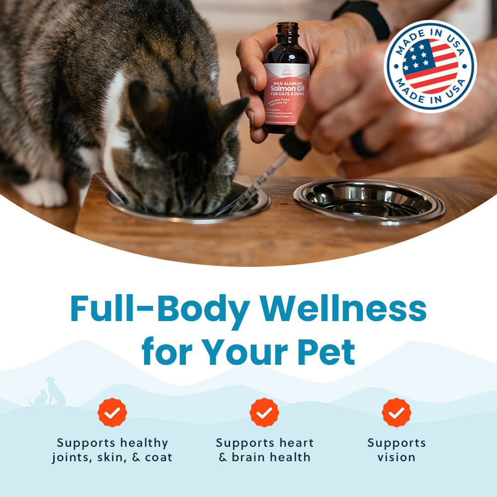 Wild Alaskan Salmon Oil for Cats and Small Dogs