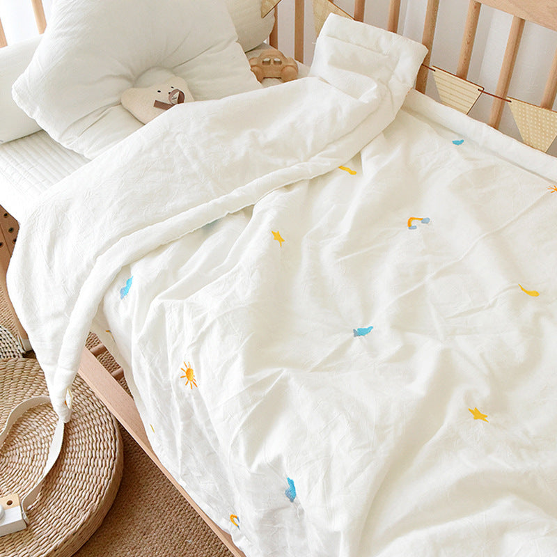 Embroidered Baby Quilts in Soft Cotton