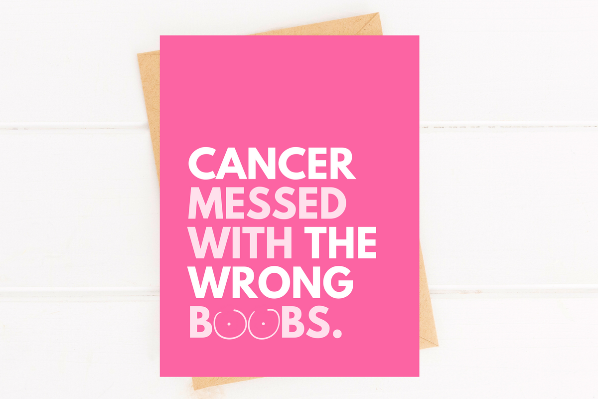 Breast Cancer Support Card Funny Cancer Card Breast Survivor Cancer Get Well