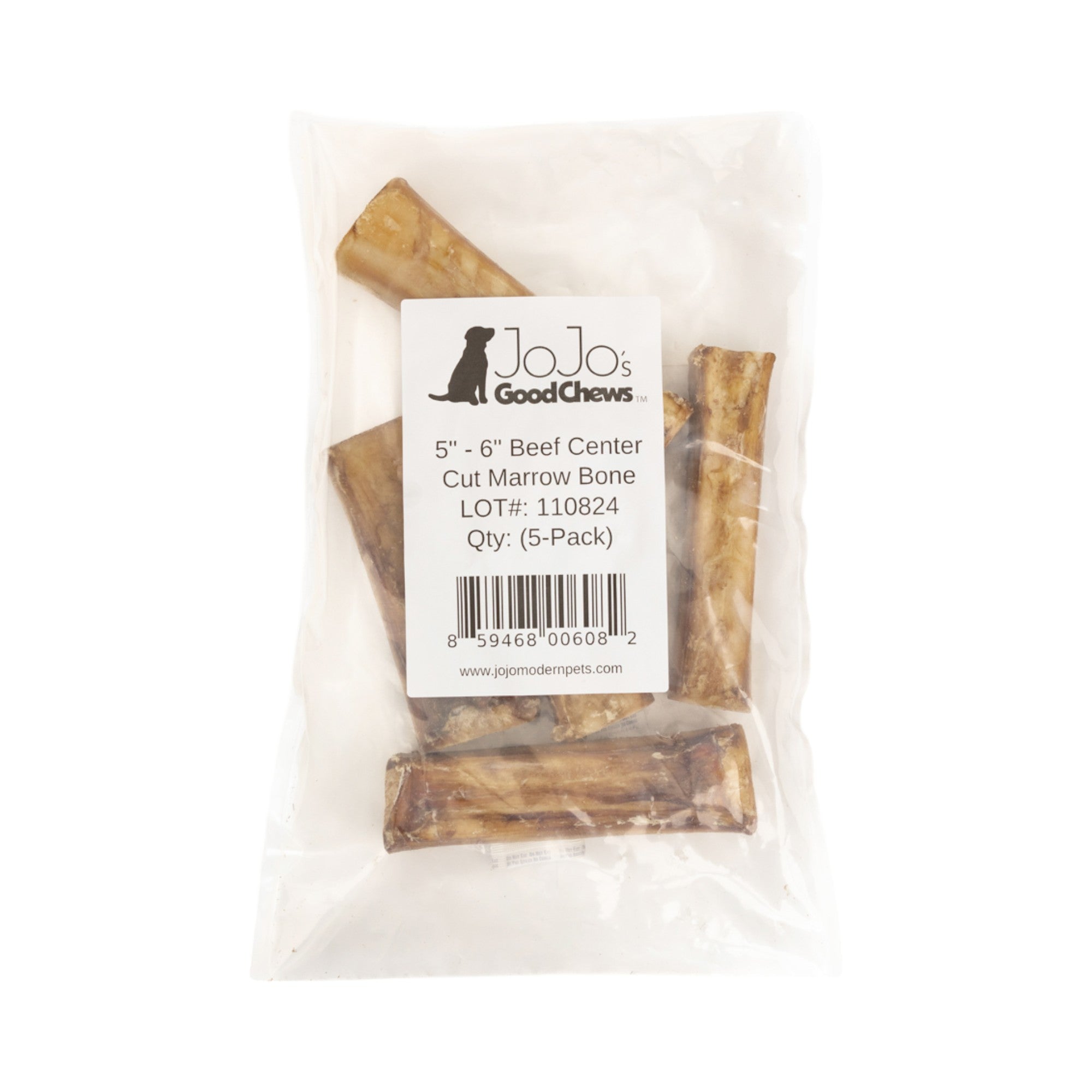 5”–6” Beef Center Cut Bones – All-Natural Dog Treat, Long-Lasting Chews (5-Count)