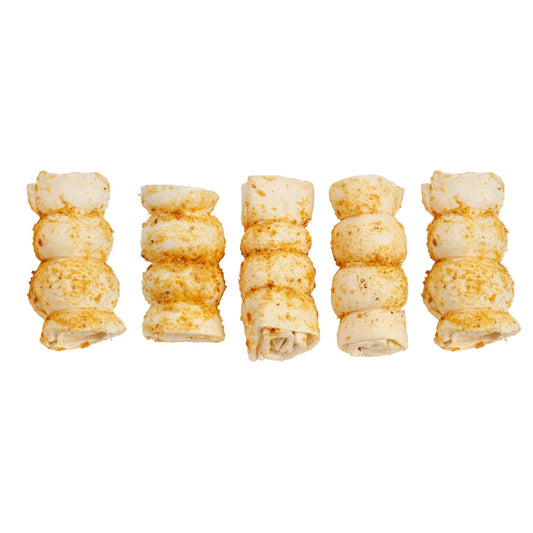 Bully dusted beef cheek rolls for dogs (5-pack)