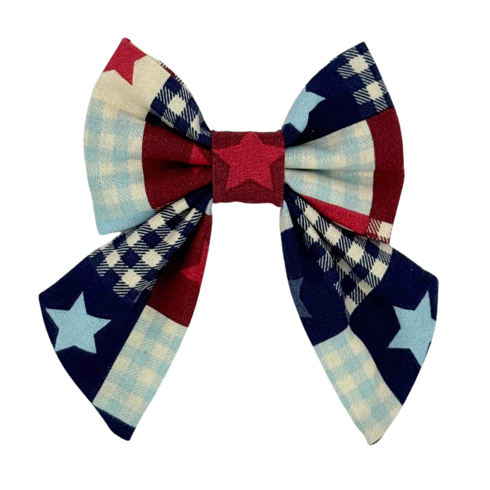 Starry Patchwork Sailor Bow