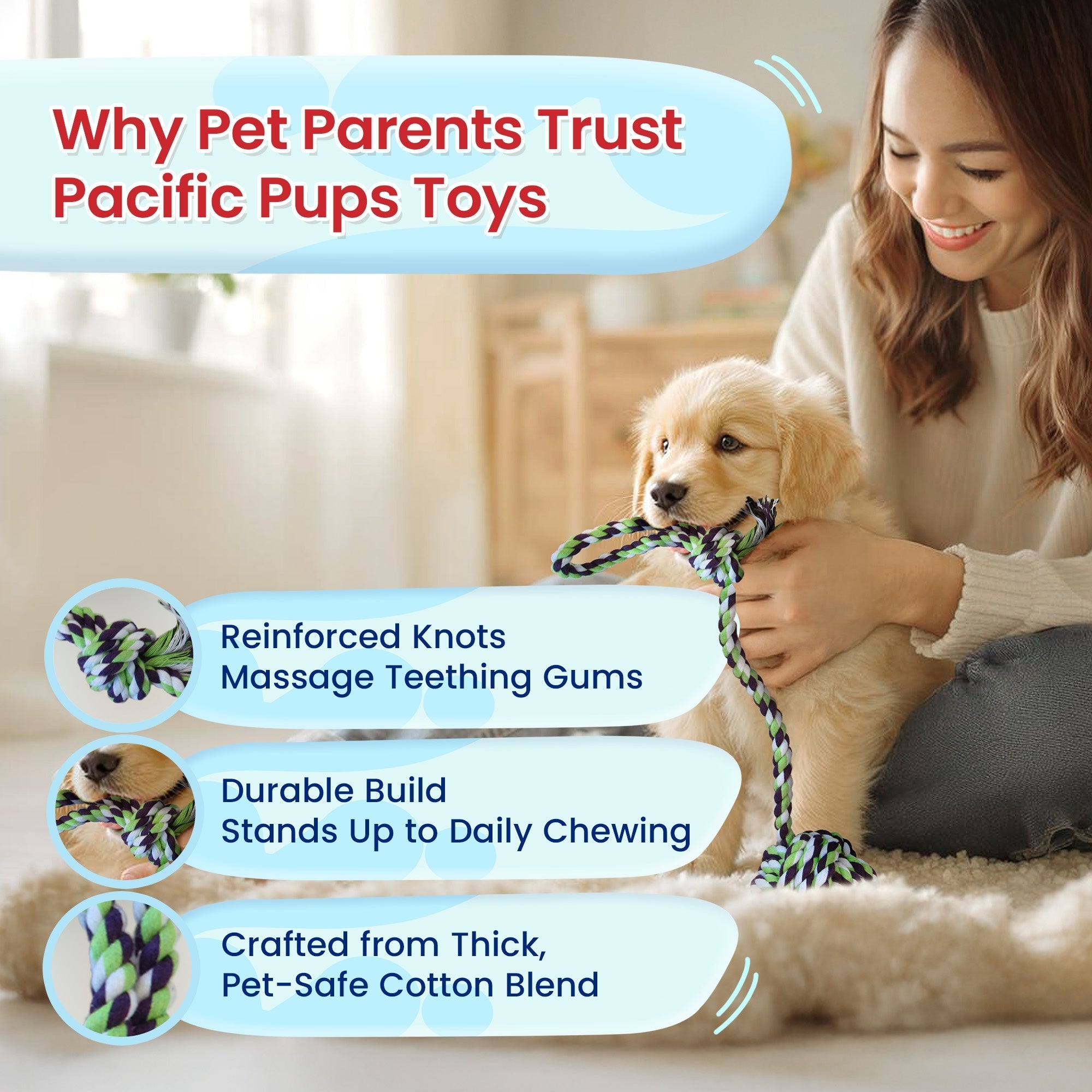 5 Piece Dog Rope Toy Set (for Small and Medium Dogs)