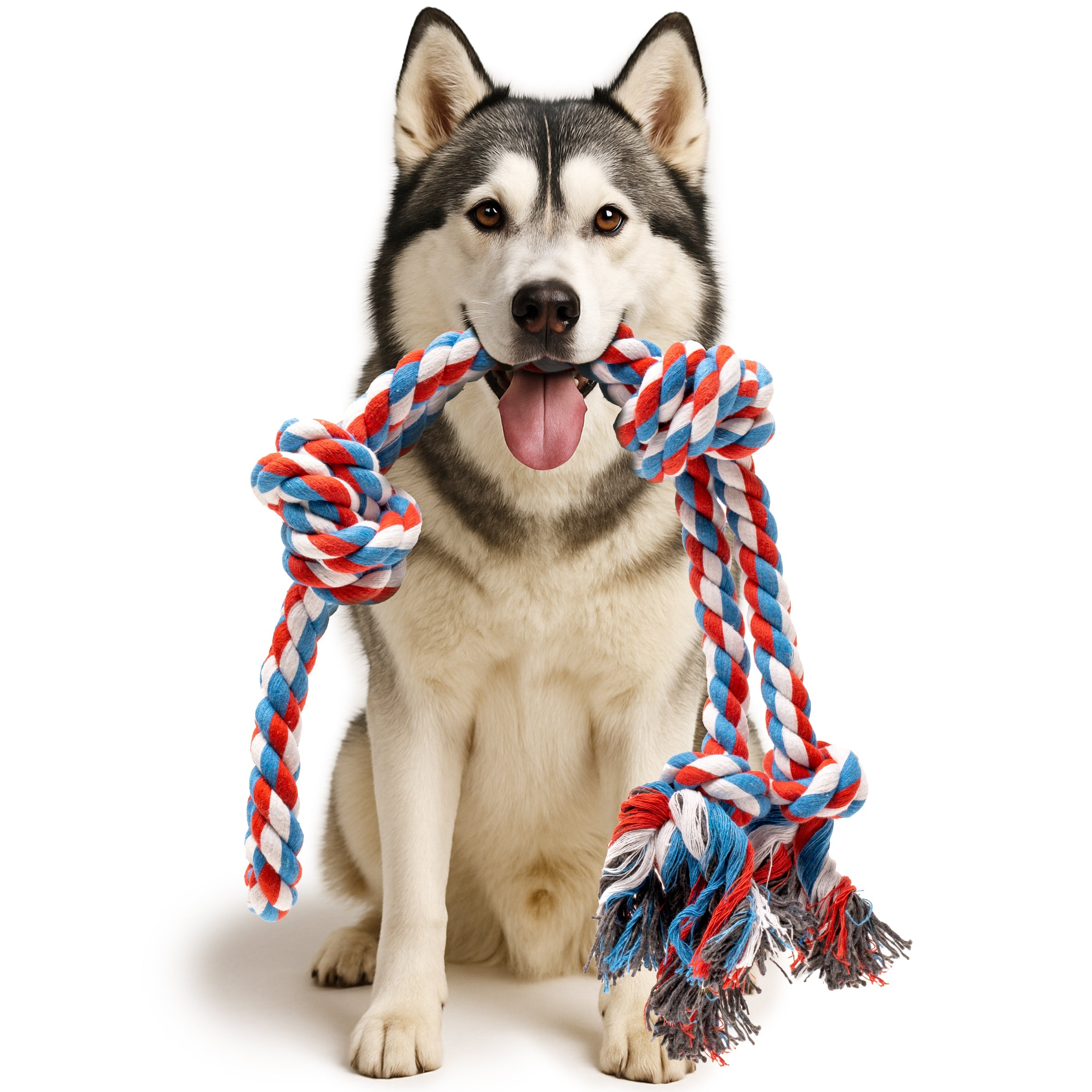 XL Single Rope Dog Toy - Red