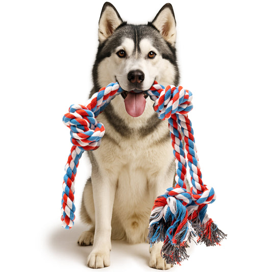 XL Single Rope Dog Toy - Red