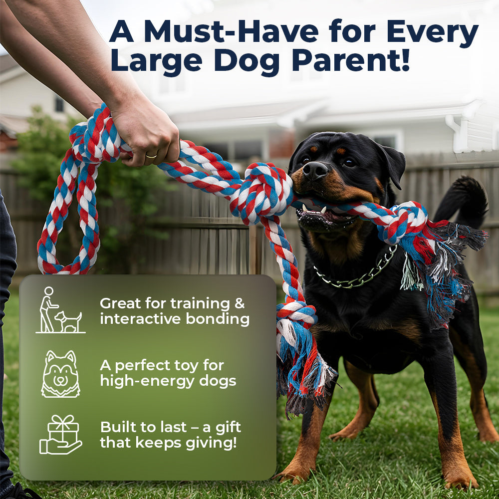 XL Single Rope Dog Toy - Red