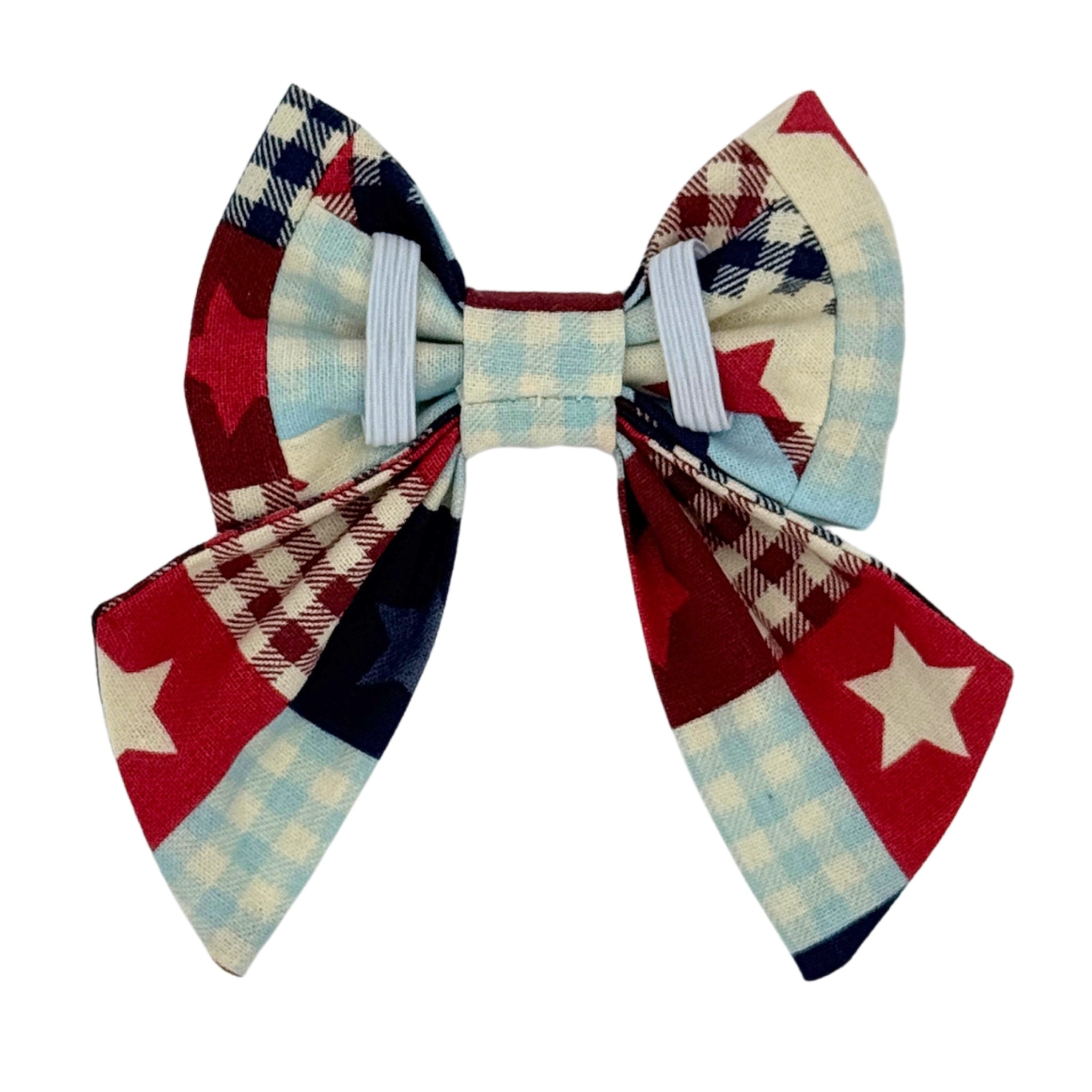 Starry Patchwork Sailor Bow