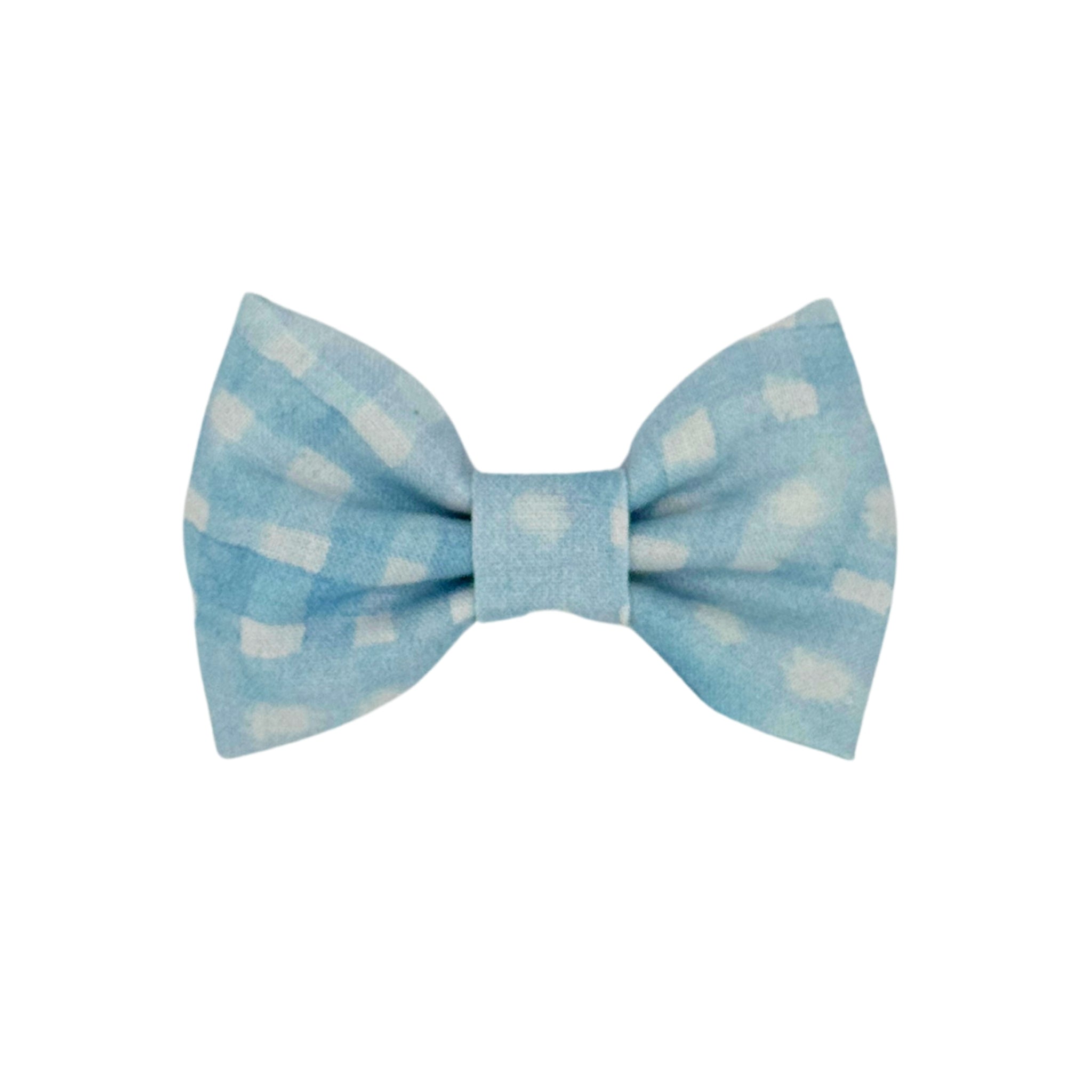 Pastel Blue Plaid Bow