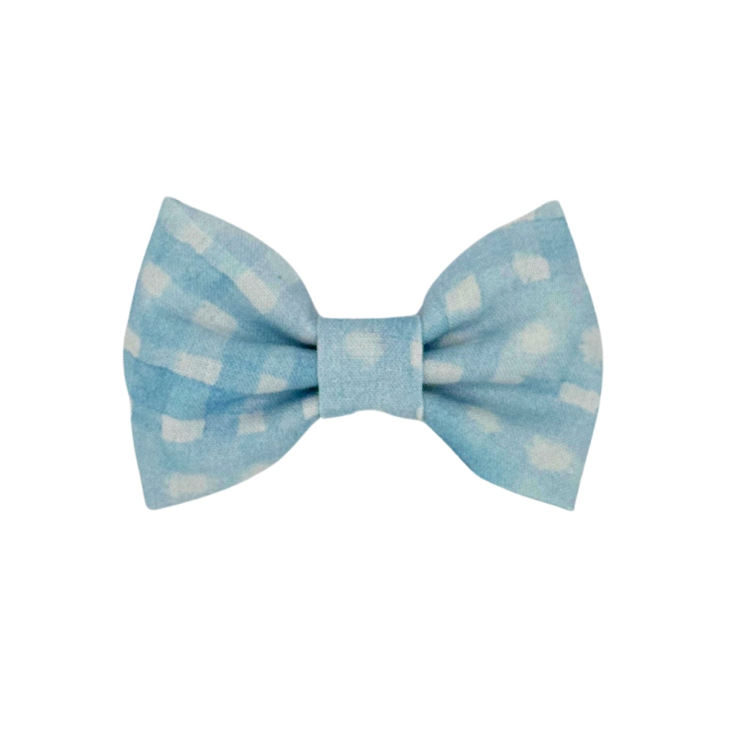 Pastel Blue Plaid Bow