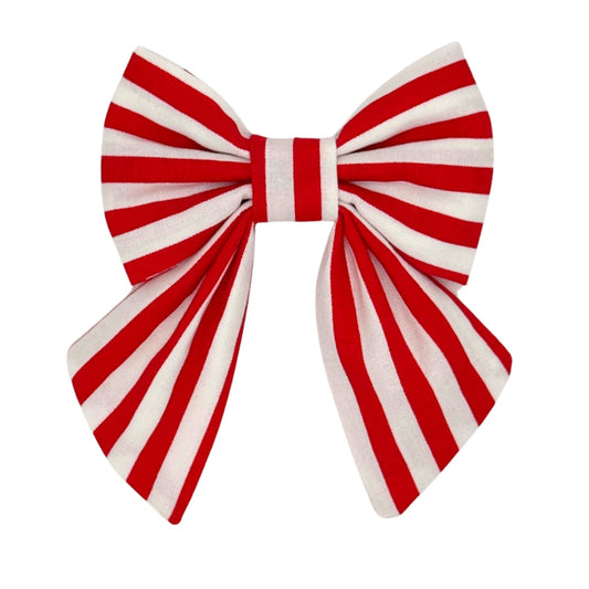 Red White and Stripes Sailor Bow