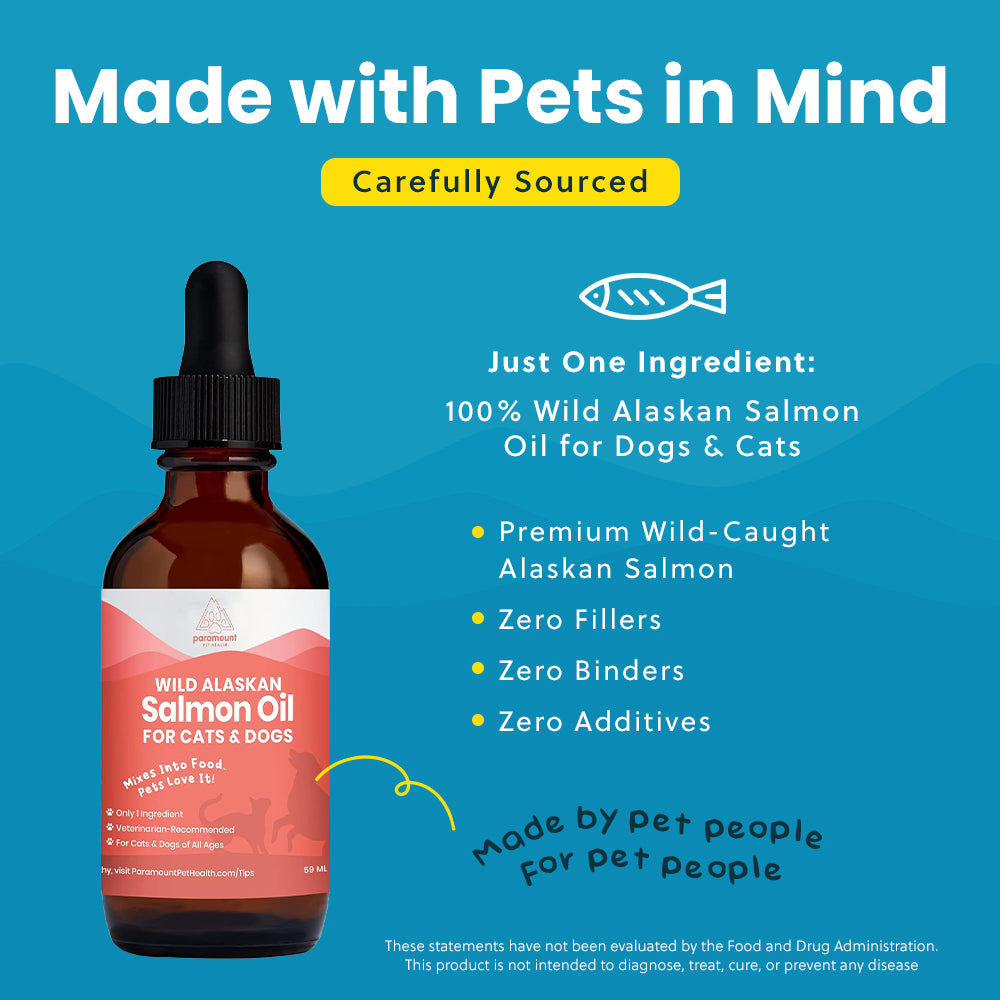 Wild Alaskan Salmon Oil for Cats and Small Dogs