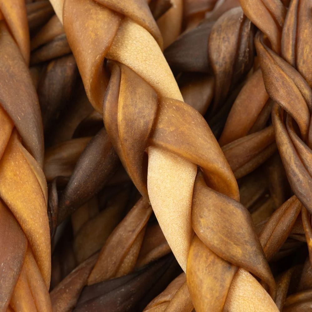 6-Inch Braided Collagen Sticks for Dogs | Natural Beef Collagen Chews
