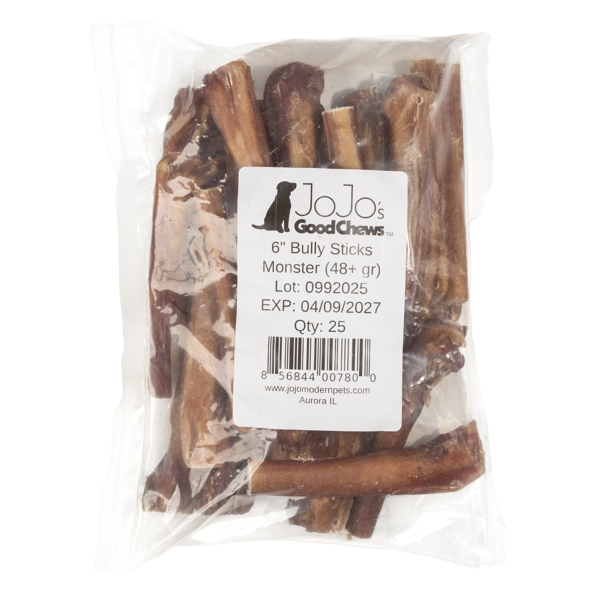 Natural Beef Bully Stick Dog Treats - 6