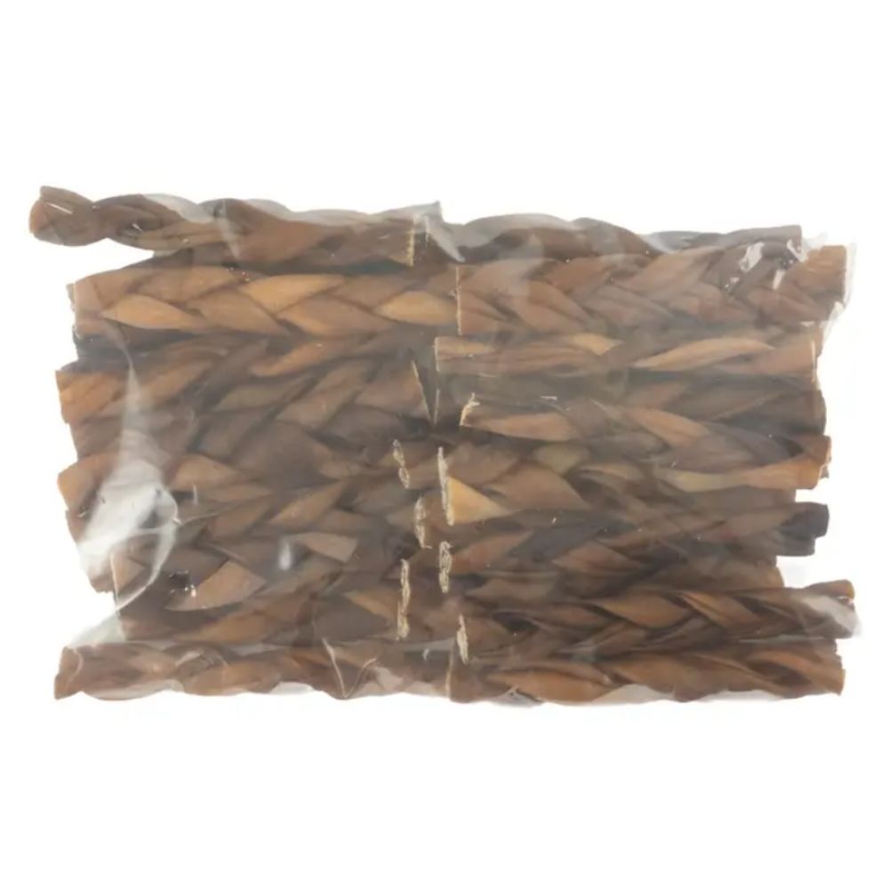6” Thick Braided Collagen Stick Dog Chews – All-Natural, Long-Lasting Treats (25-Count)
