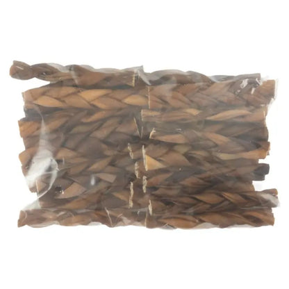 6” Thick Braided Collagen Stick Dog Chews – All-Natural, Long-Lasting Treats (25-Count)