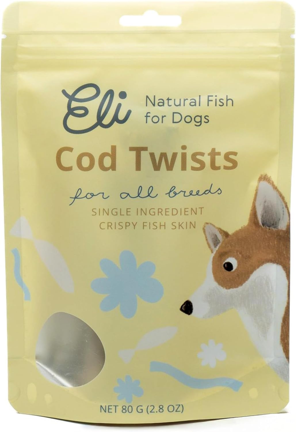 Dried Cod Skin Twists For Dogs 2.8 oz