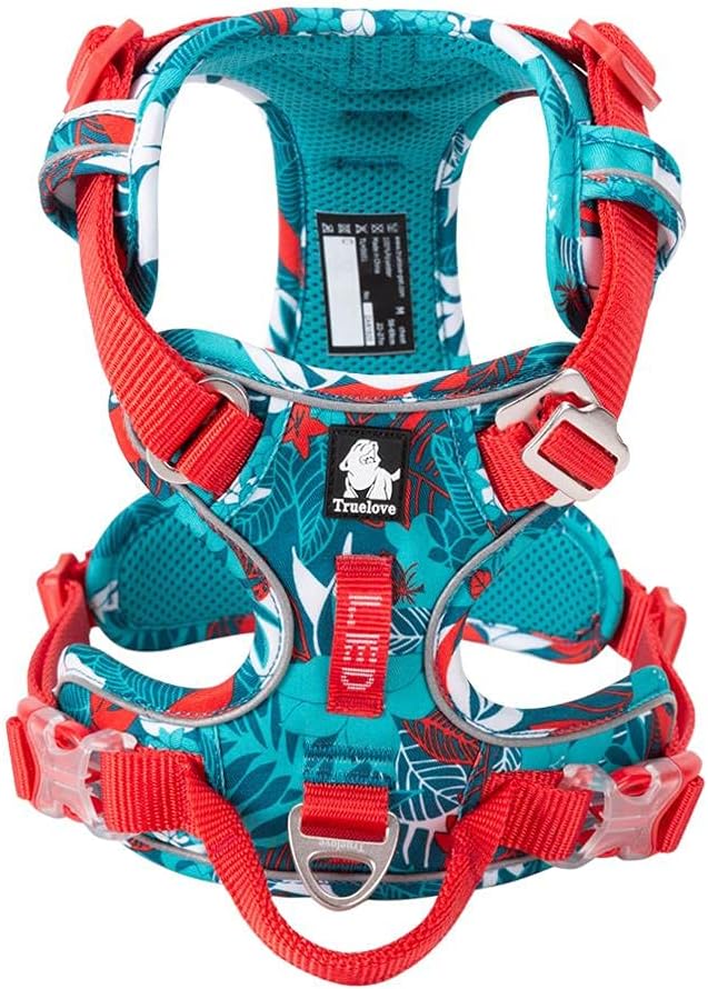 TRUE LOVE Truelove Dog Harness No Pull Nylon Reflective Soft Camouflage Pet Harness for Small Big Dogs Running Training TLH5653