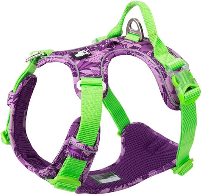 TRUE LOVE Truelove Dog Harness No Pull Nylon Reflective Soft Camouflage Pet Harness for Small Big Dogs Running Training TLH5653