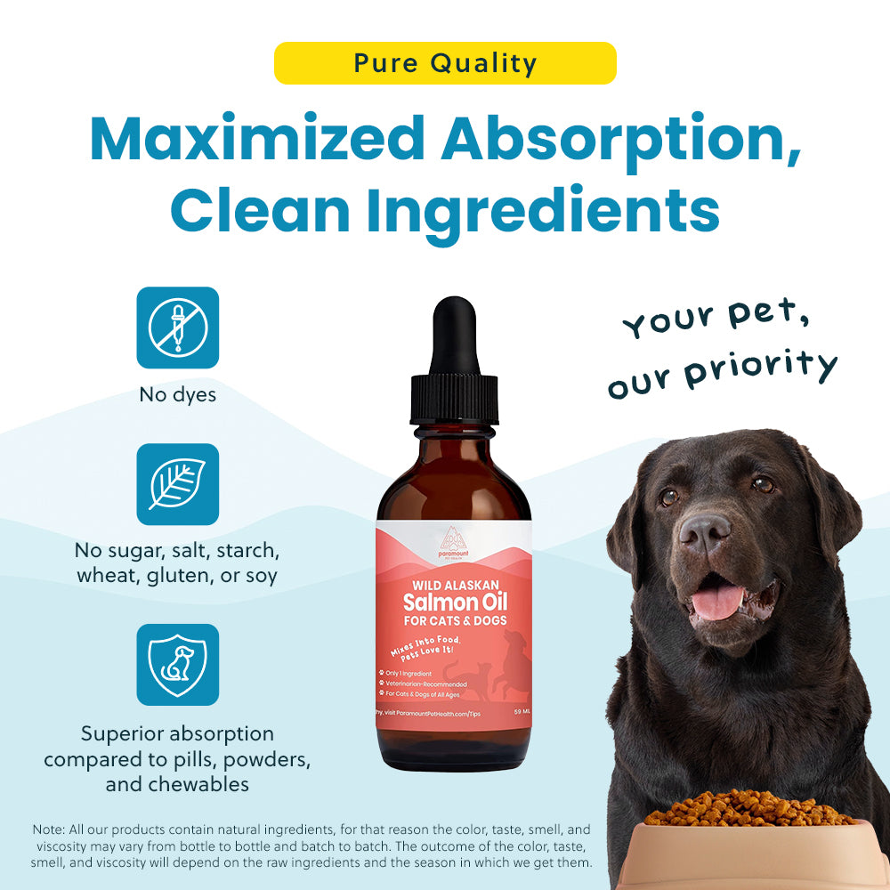 Wild Alaskan Salmon Oil for Cats and Small Dogs