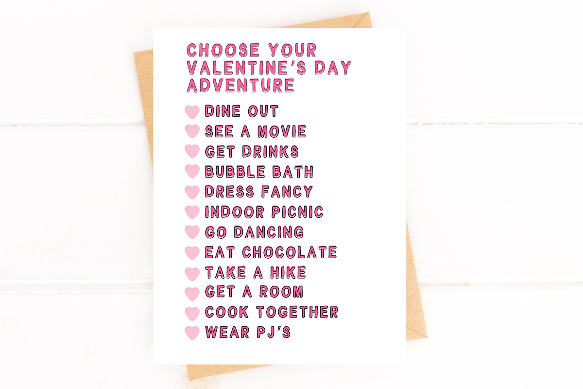 Choose Your Own Adventure Valentines Day Card Sweet Funny Card for Valentine's