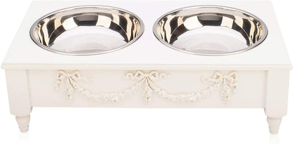Rose Swag Elevated Pet Bowl / Feeder - Bonne et Filou