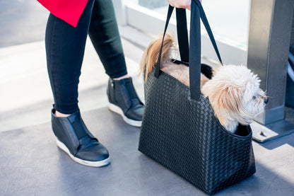 Woven Faux Leather Carrier