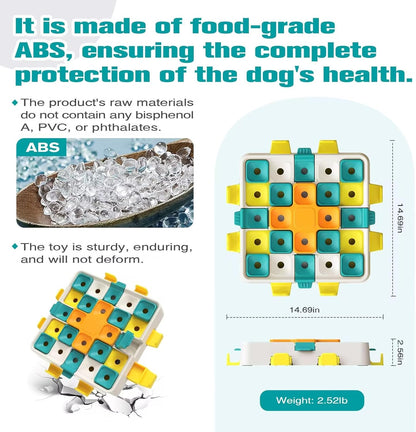 Level 2 in 1 Advanced Dog Puzzle Toy for Small/Medium/Large Smart Dogs Interactive Brain Stimulating Puppy Mental Stimulation Games Cognitive Training Intelligence Toys