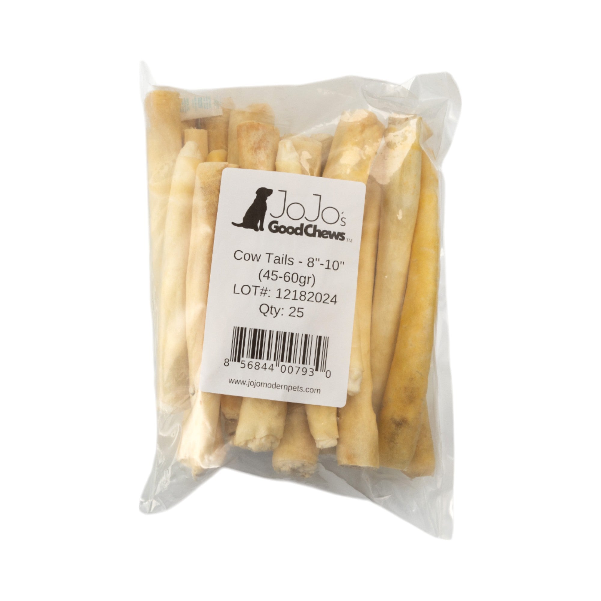 10” Cow Tail Dog Treats 25 Pack | Natural Beef Dog Chews