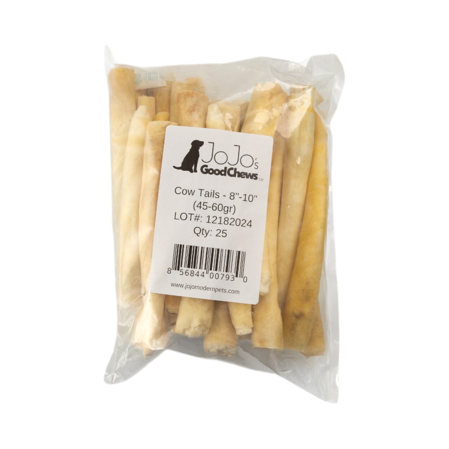 10” Cow Tail Dog Treats 25 Pack | Natural Beef Dog Chews