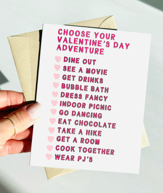Choose Your Own Adventure Valentines Day Card Sweet Funny Card for Valentine's