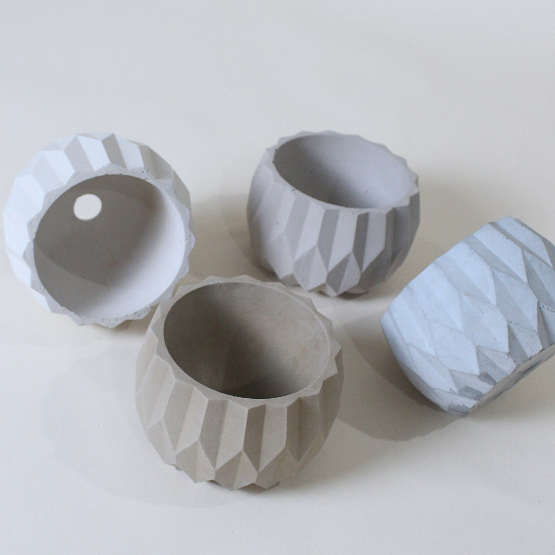 Geometric Fluted Pot