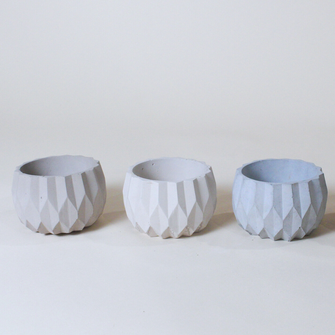 Geometric Fluted Pot