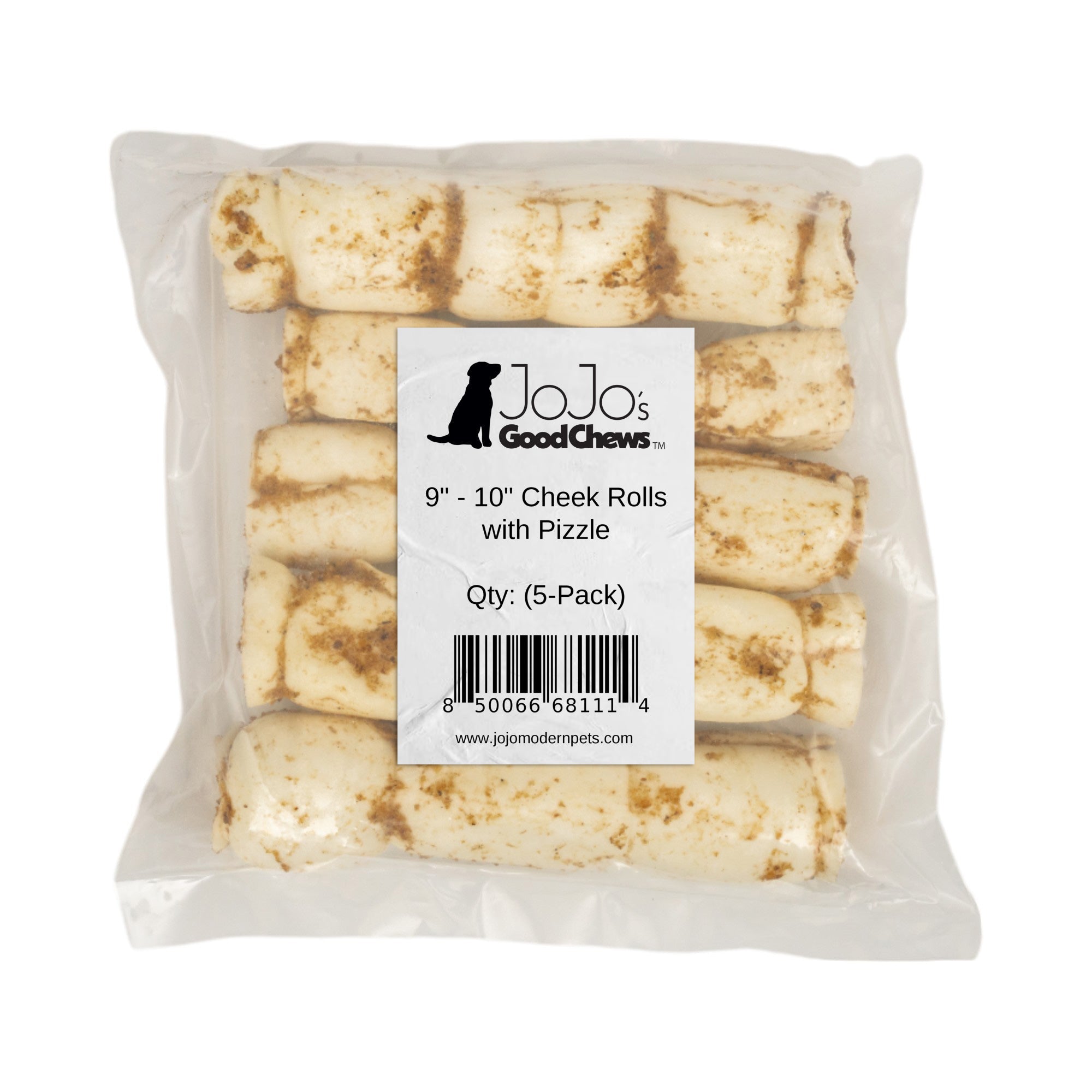 Bully Dusted Beef Cheek Rolls – All-Natural, Long-Lasting Dog Chews (5-Pack)