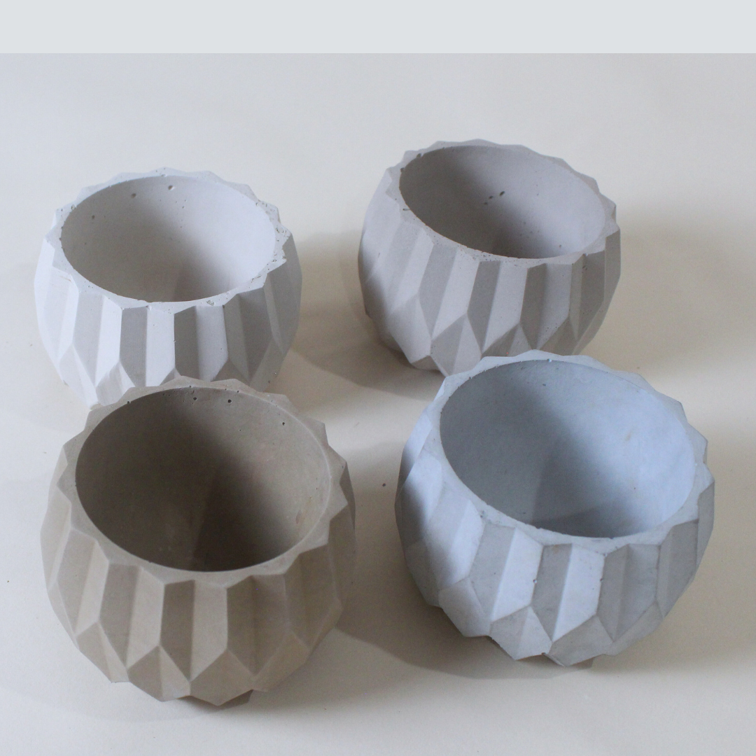 Geometric Fluted Pot