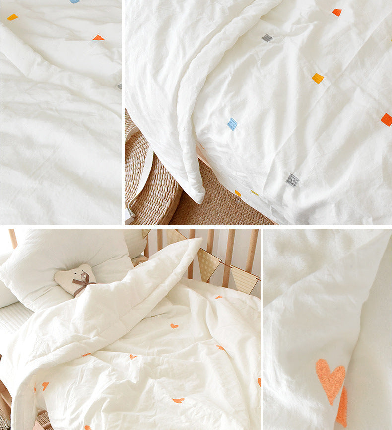 Embroidered Baby Quilts in Soft Cotton