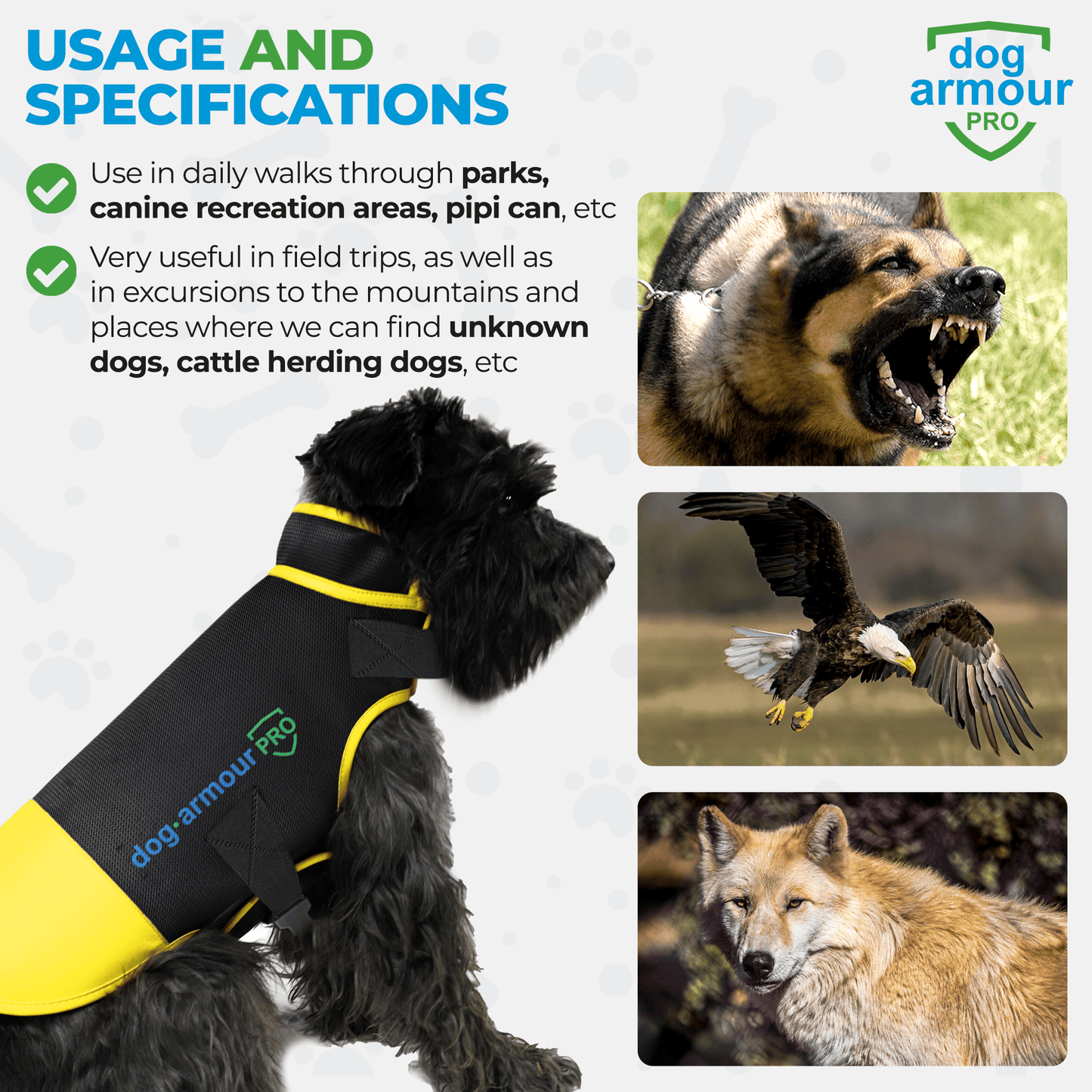 Anti-Bite Protection Vest for Dogs - Yellow