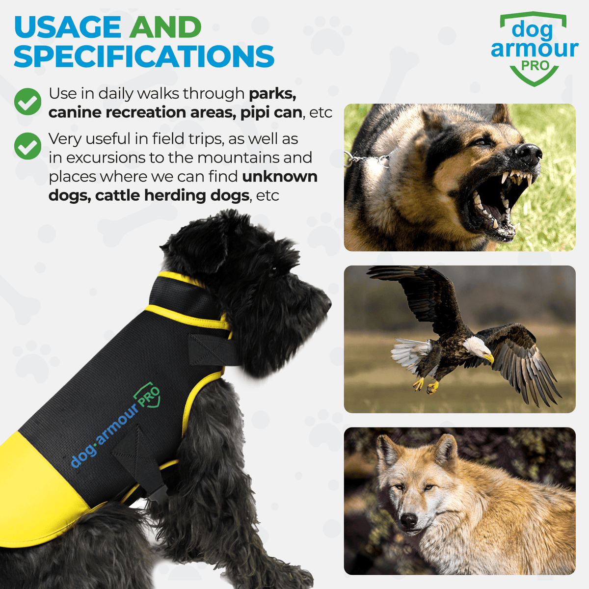 Anti-Bite Protection Vest for Dogs - Yellow